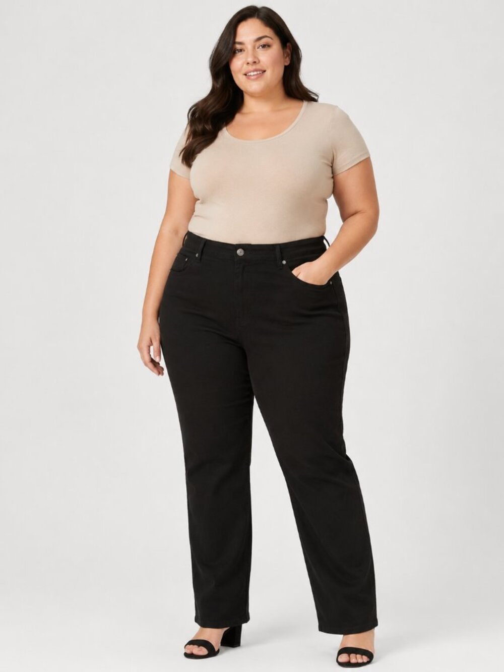 Gloria Vanderbilt Shape Effect Jeans Women’s 20W Black High Rise Straight Leg
